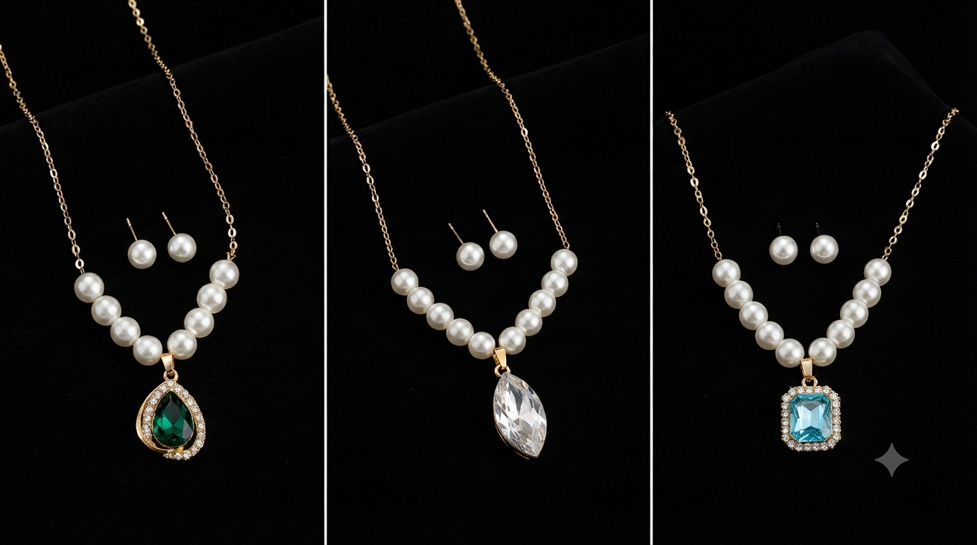 Unique & Aesthetic Necklace and Earrings Set