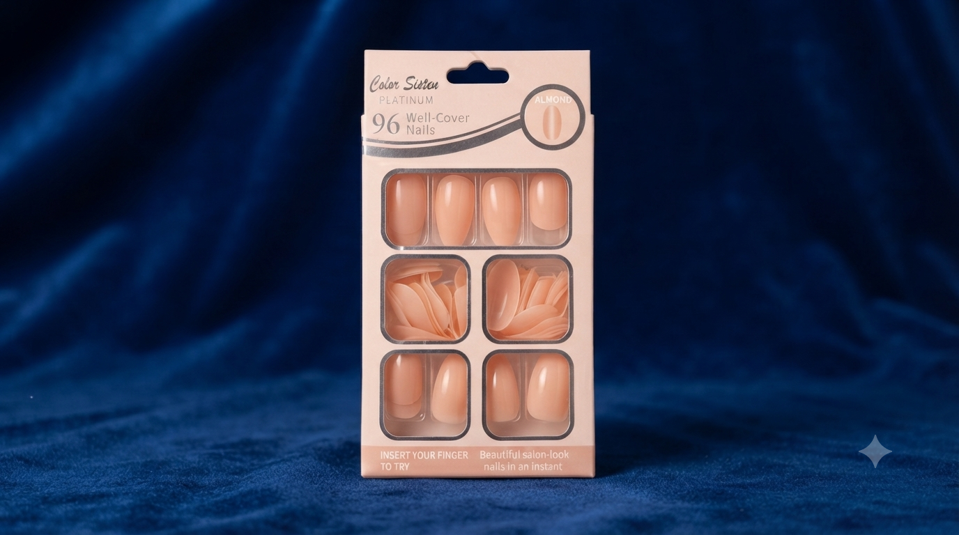 Pack of 96 Press-On Nails for Girls