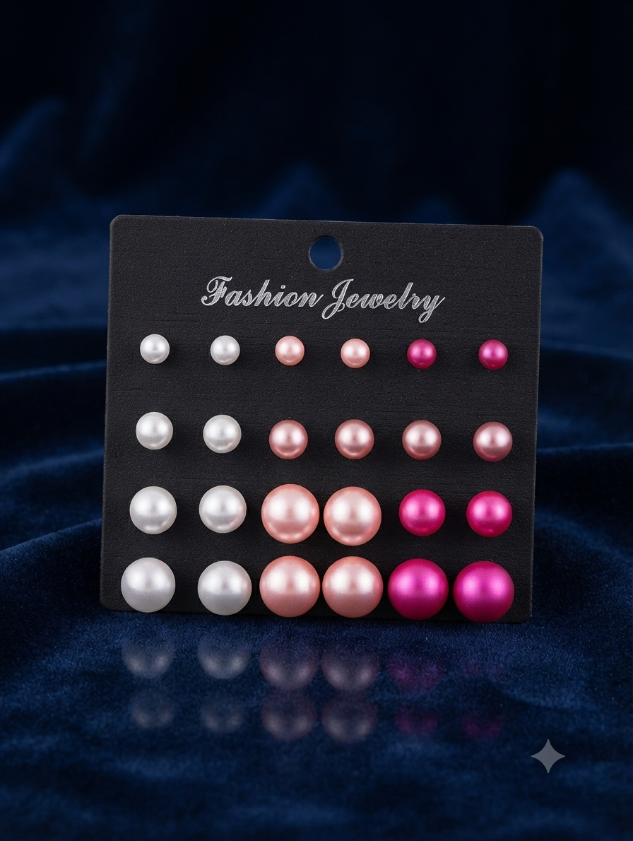 Pack of 24 Simple Earrings Balls