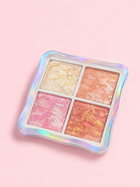 4 Luxury Color Highlighter Palette